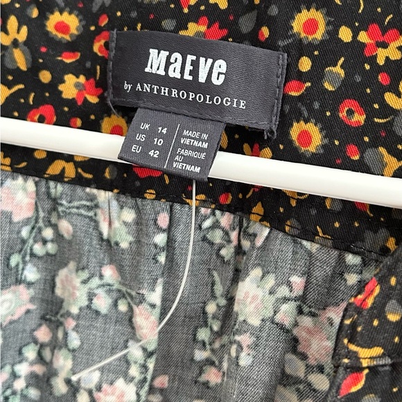 NWOT Maeve Anthropologie Size 10 Marlie Button Front Floral Tunic Mini Dress - Picture 9 of 11